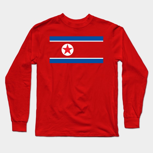 North Korea Flag Long Sleeve T-Shirt by Historia